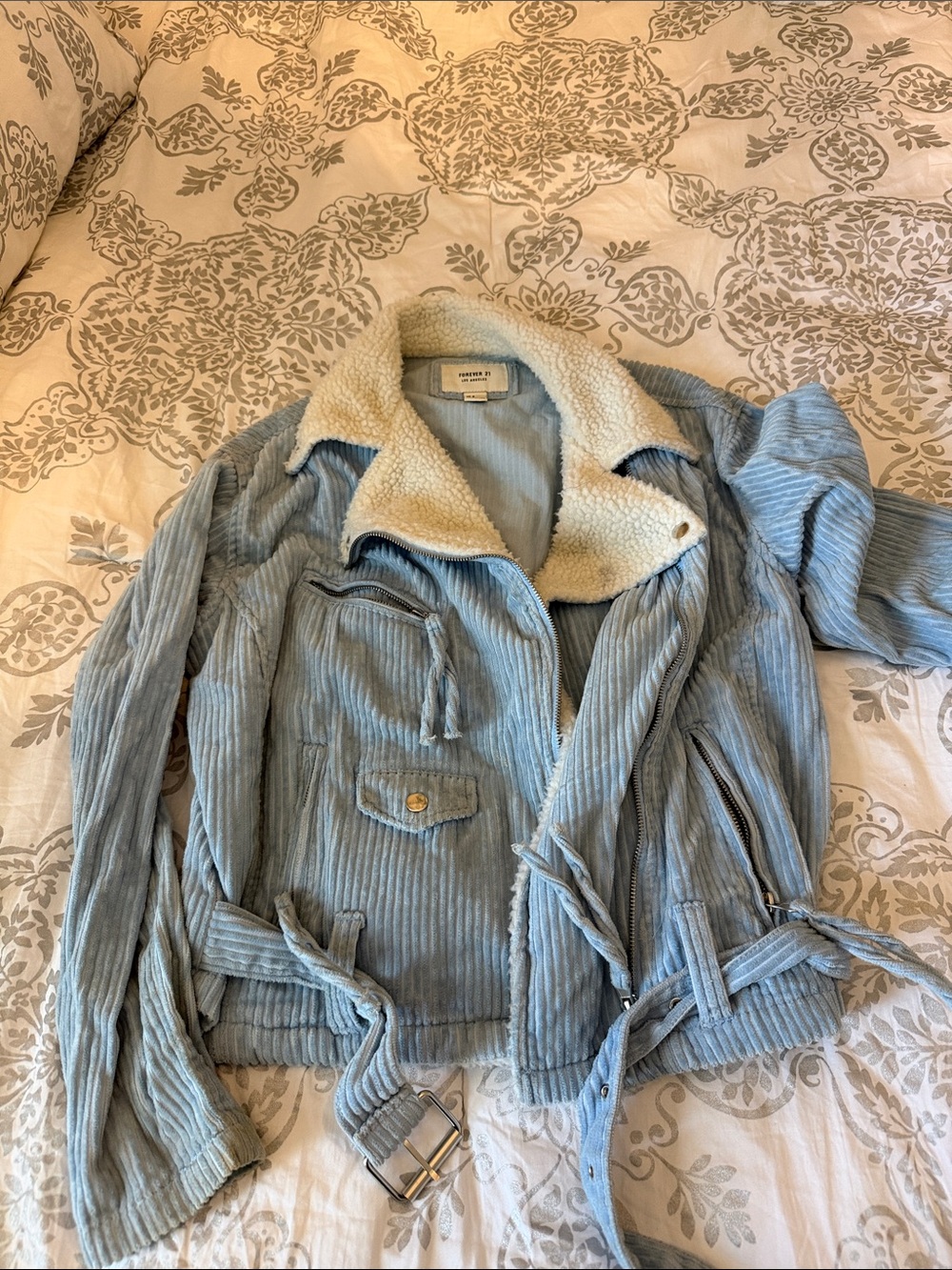 Baby blue vintage style jacket
